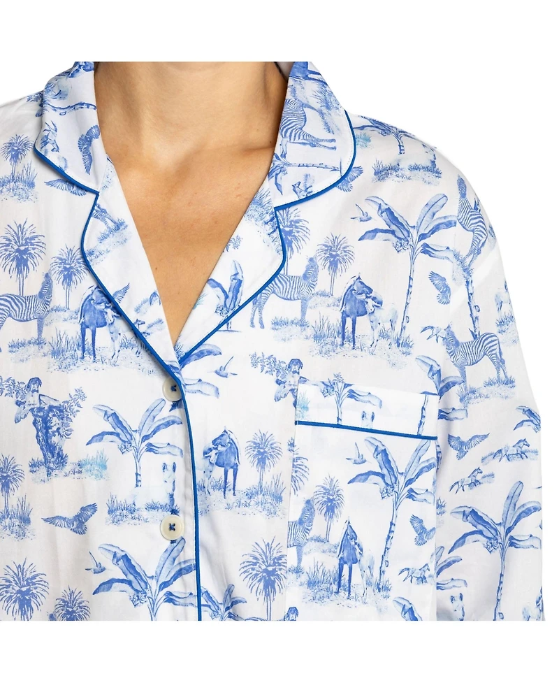 Sant and Abel Women's Skydog Blue Toile Night Shirt