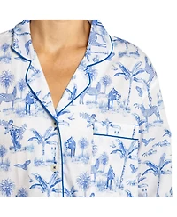 Sant and Abel Women's Skydog Blue Toile Night Shirt