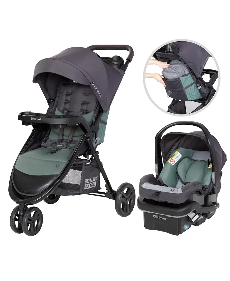 Baby Trend Baby Sonar Cargo 3-Wheel Travel System-Desert Sage - Desert Sage