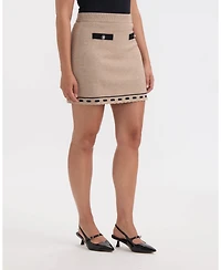 Ellen Tracy Women's Contrast Trim Skirt