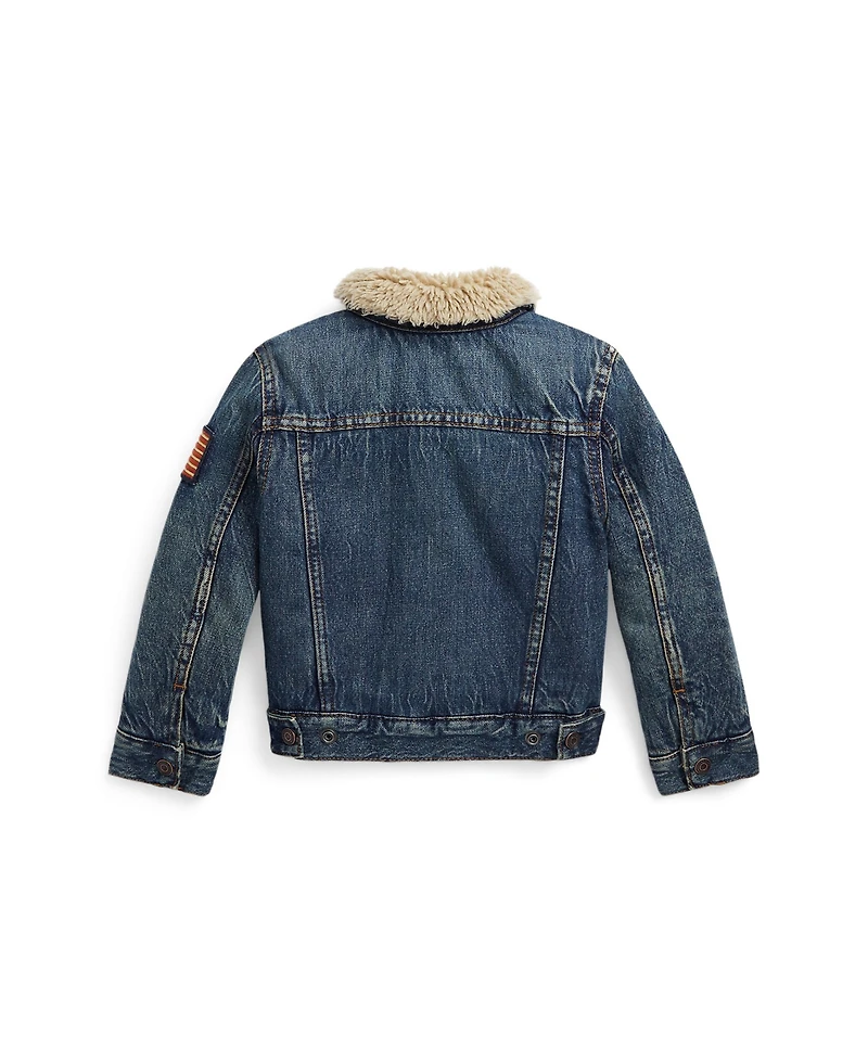 Polo Ralph Lauren Toddler and Little Boys Teddy Fleece–Lined Denim Trucker Jacket
