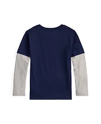 Polo Ralph Lauren Toddler and Little Boys Logo Cotton Layered-Effect T-Shirt