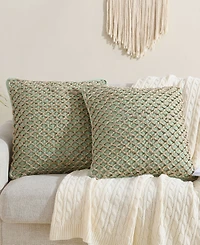 Boho Living Jada Jute 2-Pc. Decorative Pillows Set, 18" x 18"