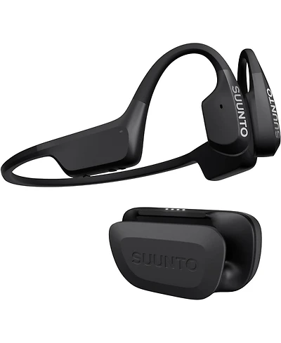 Suunto Aqua Open-Ear Swimming Bone Conduction Headphone, 32GB MP3 Bluetooth Running Player, Head Movement Control, Noise Cancelled Dual-Mic, IP68 Wate
