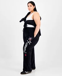 Love Tribe Trendy Plus Size Kuromi Fleece Pullover Hoodie Kuromi Fleece Drawstring Pants