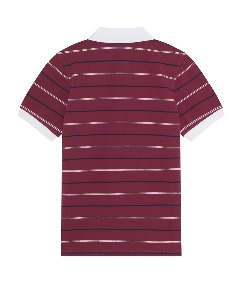 B By Brooks Brothers Big Boys Striped Short Sleeve Polo Shirt
