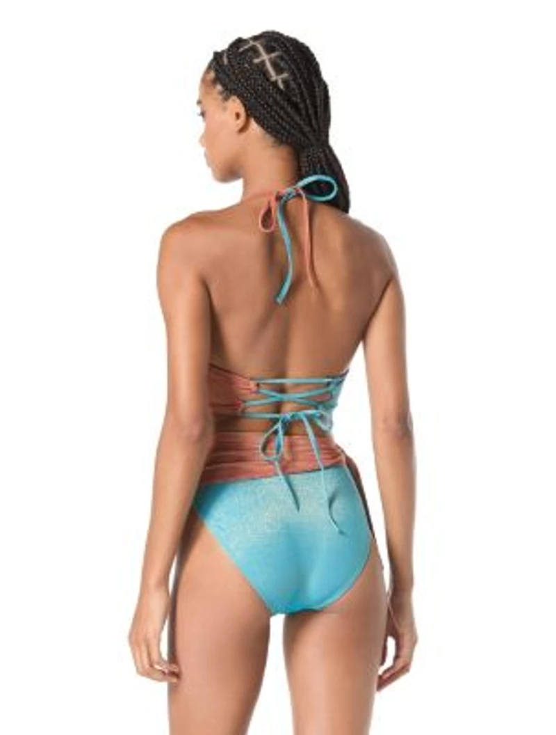 Vince Camuto Womens Wrap Front Bikini Top Sash Tie High Waist Bikini Bottoms