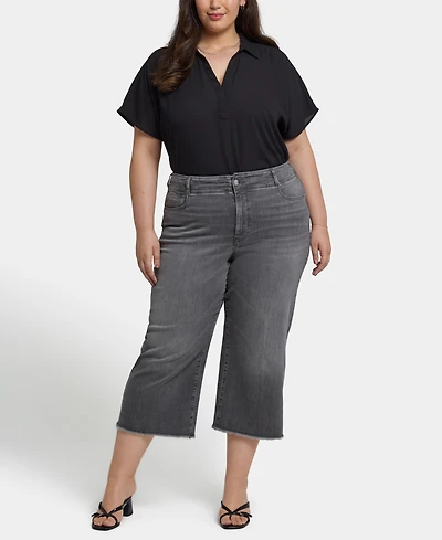 Nydj Plus Brigitte Wide Leg Capri Jeans