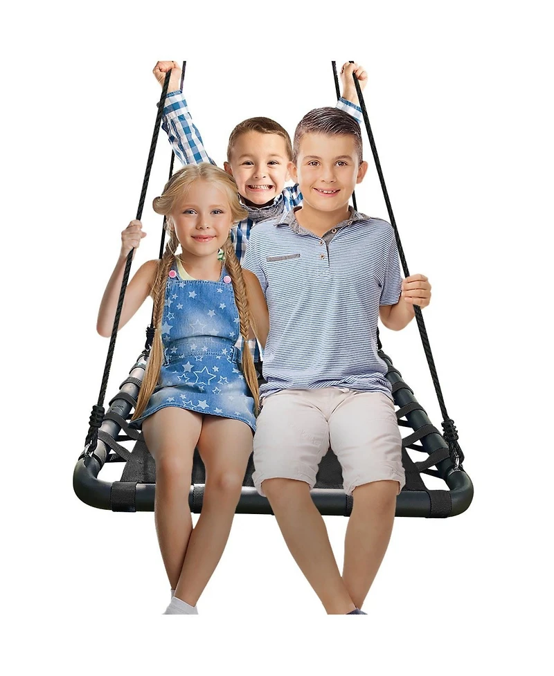 Sorbus Kids Rectangular Platform Swing - Black