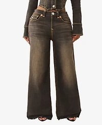 True Religion Women's Jessie T Super Baggy Flap Jeans