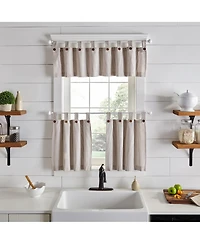 Elrene Home Fashions Tucker Ticking Stripe Window Tier Set