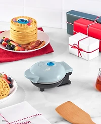 Dash Disney Holiday Stitch Mini Waffle Maker with Stitch in a Santa Hat Plate