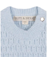 Hope & Henry Big Girls Organic Puff Sleeve Sweater Dress