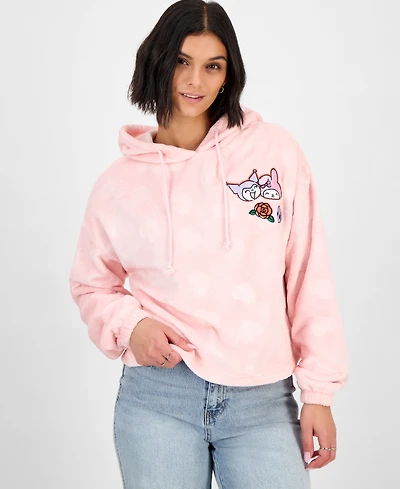 Grayson Threads, The Label Juniors' Embossed Sherpa Hoodie