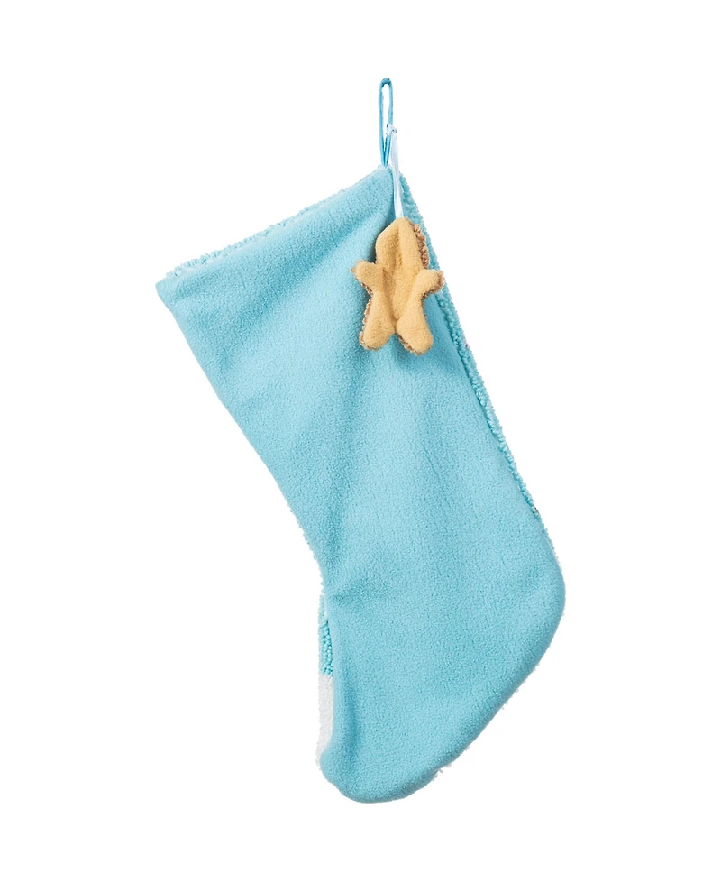 Glitzhome 21" Hooked Gingerbread House Stocking