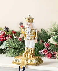 Glitzhome Christmas Resin Nutcracker Stocking Holders, Set of 2