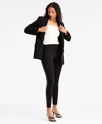 Bar Iii Women's Ponte-Knit Studded Leggings, Macy's Exclusive
