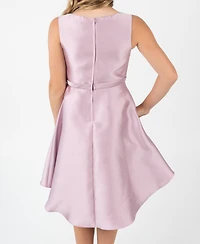 Rare Editions Big Girl Mikado Social Dress with Cascading Bow
