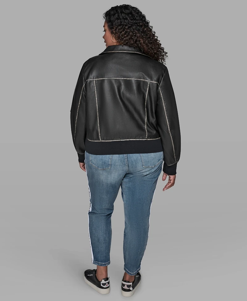Karl Lagerfeld Paris Plus Zip Up Jacket
