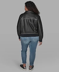 Karl Lagerfeld Paris Plus Zip Up Jacket