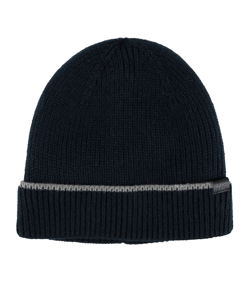 Kenneth Cole Reaction Men's 2-Piece Beanie and Ribbon Scarf Set