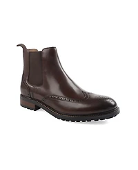 Bar Iii Men's Hughgo Leather Pull-On Block Heel Boots, Macy's Exclusive
