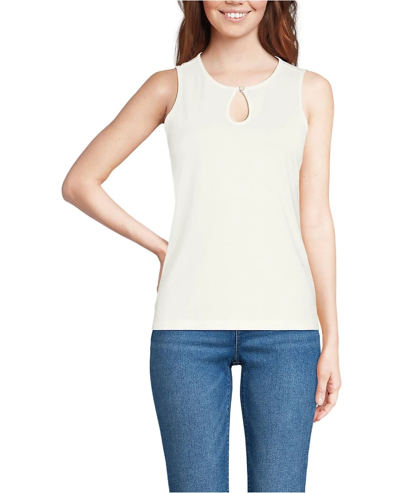 Lands' End Plus Supima Keyhole Tank