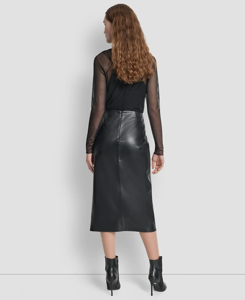 Dkny Women's Side Zip Pencil Midi Skirt