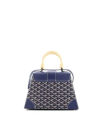 Pre-Owned Goyard Pm Saigon Top Handle Bag Coated Canvas with Leather