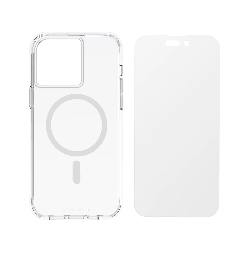 Case-Mate Protection Pack MagSafe Case and Glass Screen Protector for Apple iPhone 14 Pro