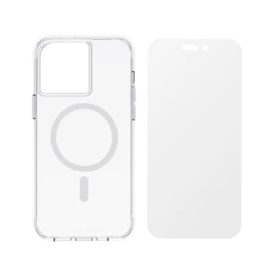 Case-Mate Protection Pack MagSafe Case and Glass Screen Protector for Apple iPhone 14 Pro