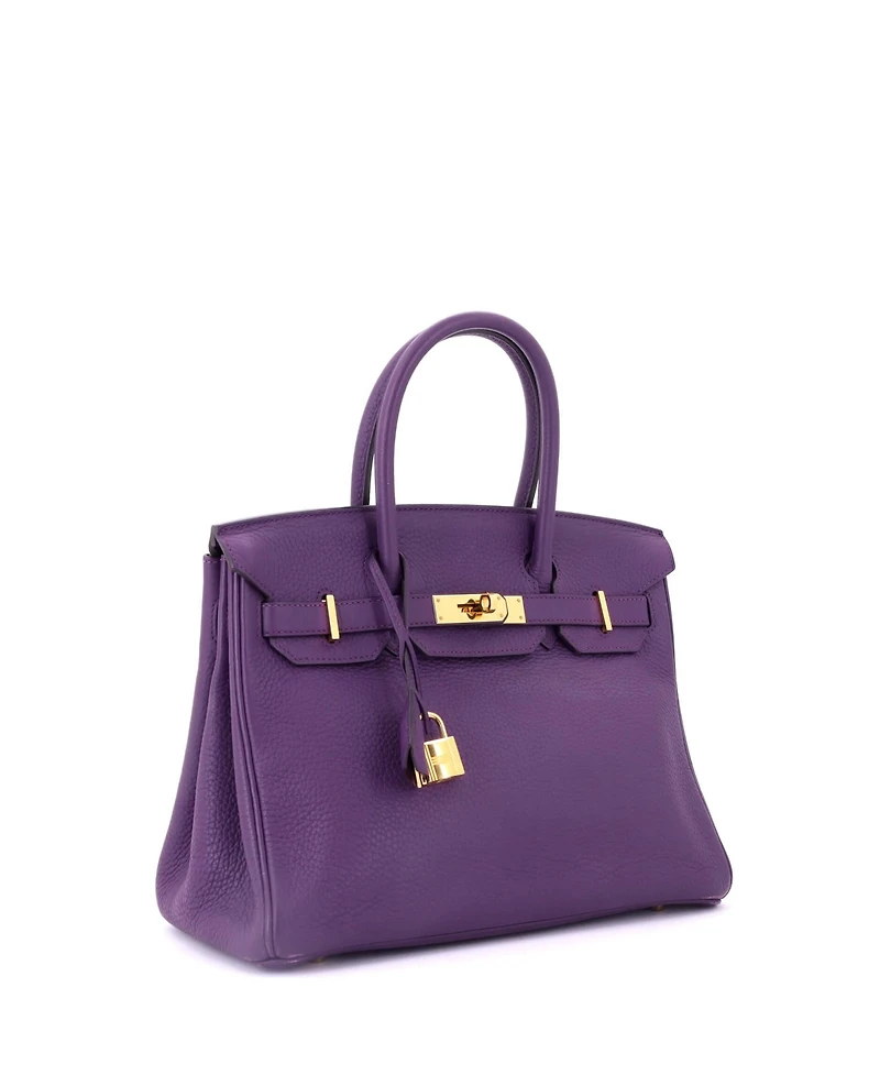 Pre-Owned Hermes Birkin 30 Handbag Togo with Gold Hardware