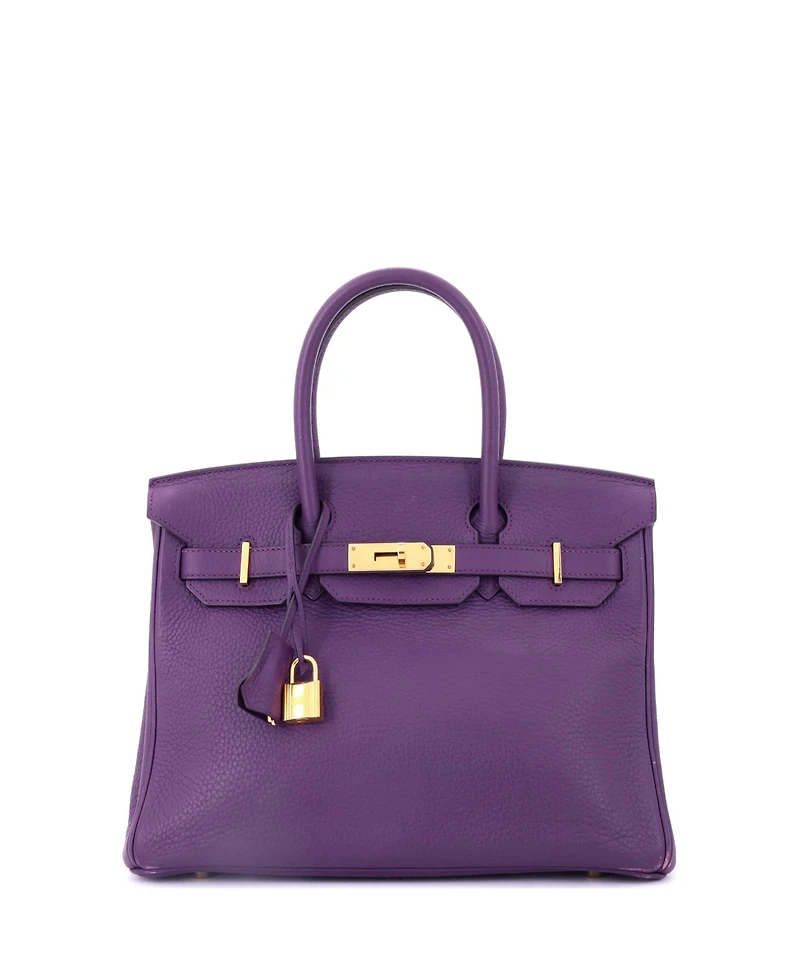 Pre-Owned Hermes Birkin 30 Handbag Togo with Gold Hardware