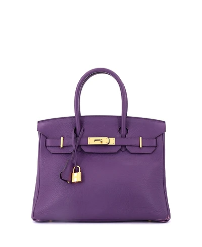 Pre-Owned Hermes Birkin 30 Handbag Togo with Gold Hardware