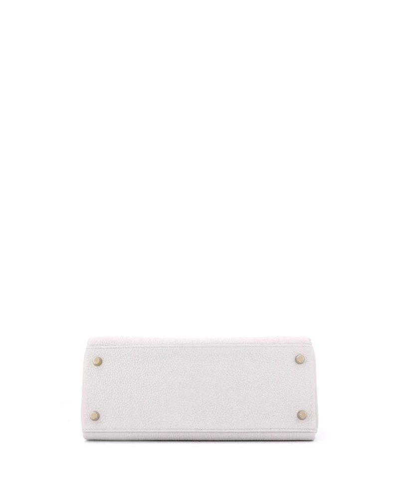 Pre-Owned Hermes Kelly 28 Handbag Light Togo with Gold Hardware