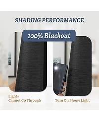Awesome Home 100% Blackout Cotton Blend Thermal Grommet Curtains, 2 Panels