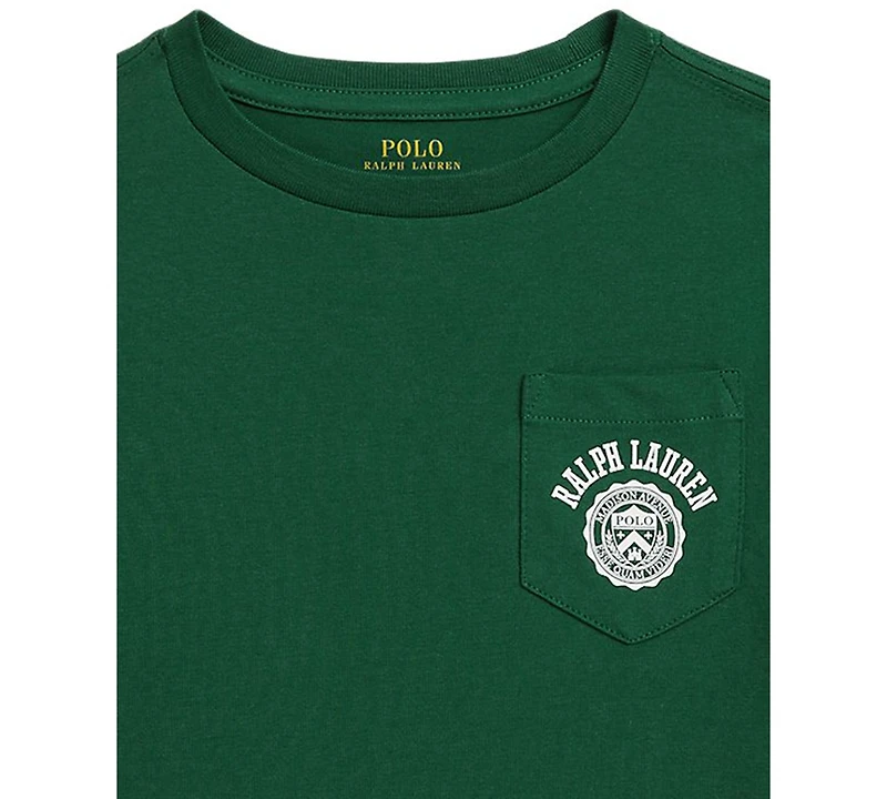 Polo Ralph Lauren Toddler and Little Boys Logo Cotton Jersey Pocket T-Shirt