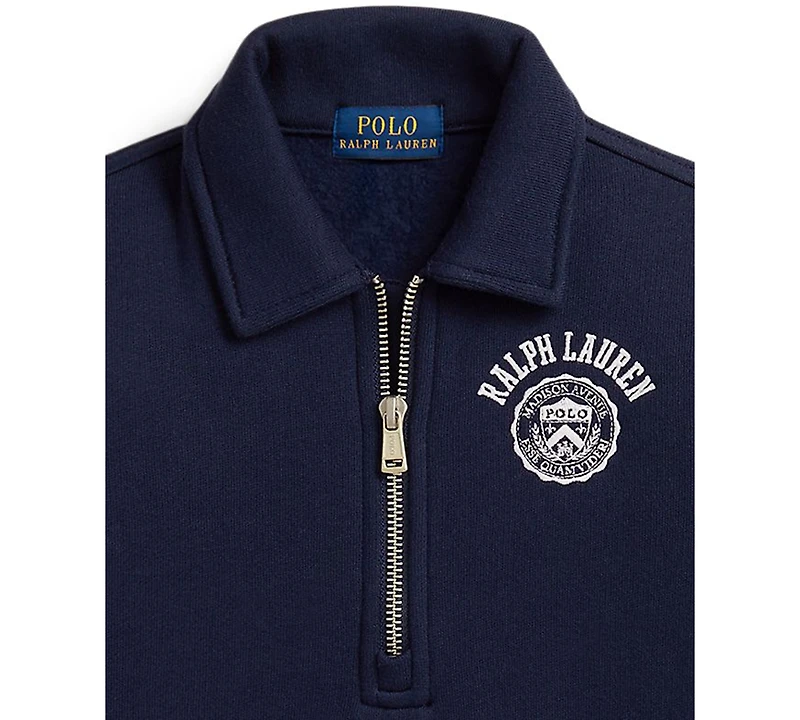 Polo Ralph Lauren Toddler and Little Boys Logo Fleece Collared Sweatshirt