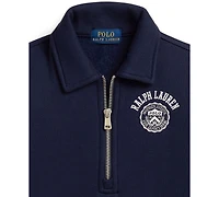 Polo Ralph Lauren Toddler and Little Boys Logo Fleece Collared Sweatshirt