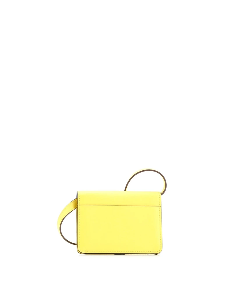 Pre-Owned Hermes Chien Card Holder with Strap Swift and Chevre Mysore