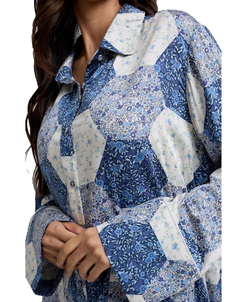 Lily and Lionel London Women's Evie Long Sleeve Print Pajama Set