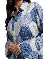 Lily and Lionel London Women's Evie Long Sleeve Print Pajama Set