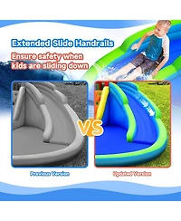 Inflatable Water Park Waterslide for Kids Backyard with 780W Air Blower