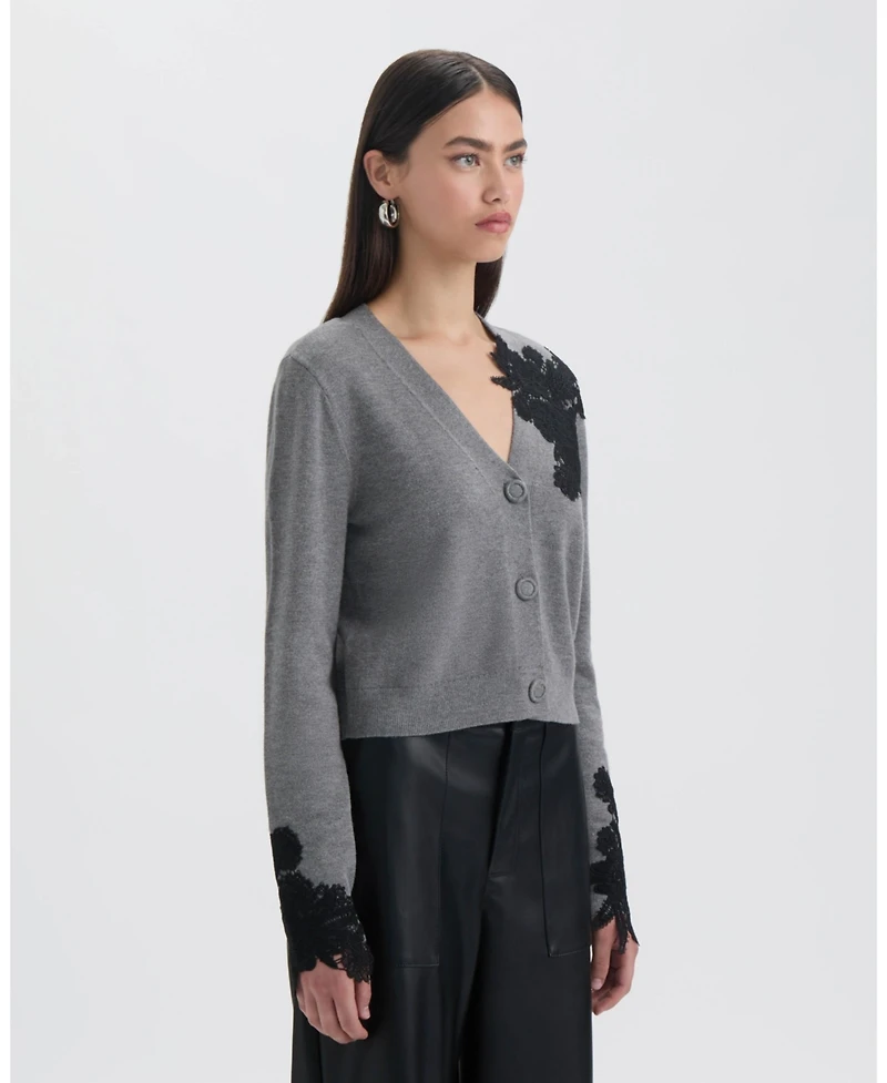 Nvlt Women's Button Front Cardigan with Lace