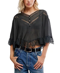 Free People Women's Bali Midnight Rain V-Neck Top