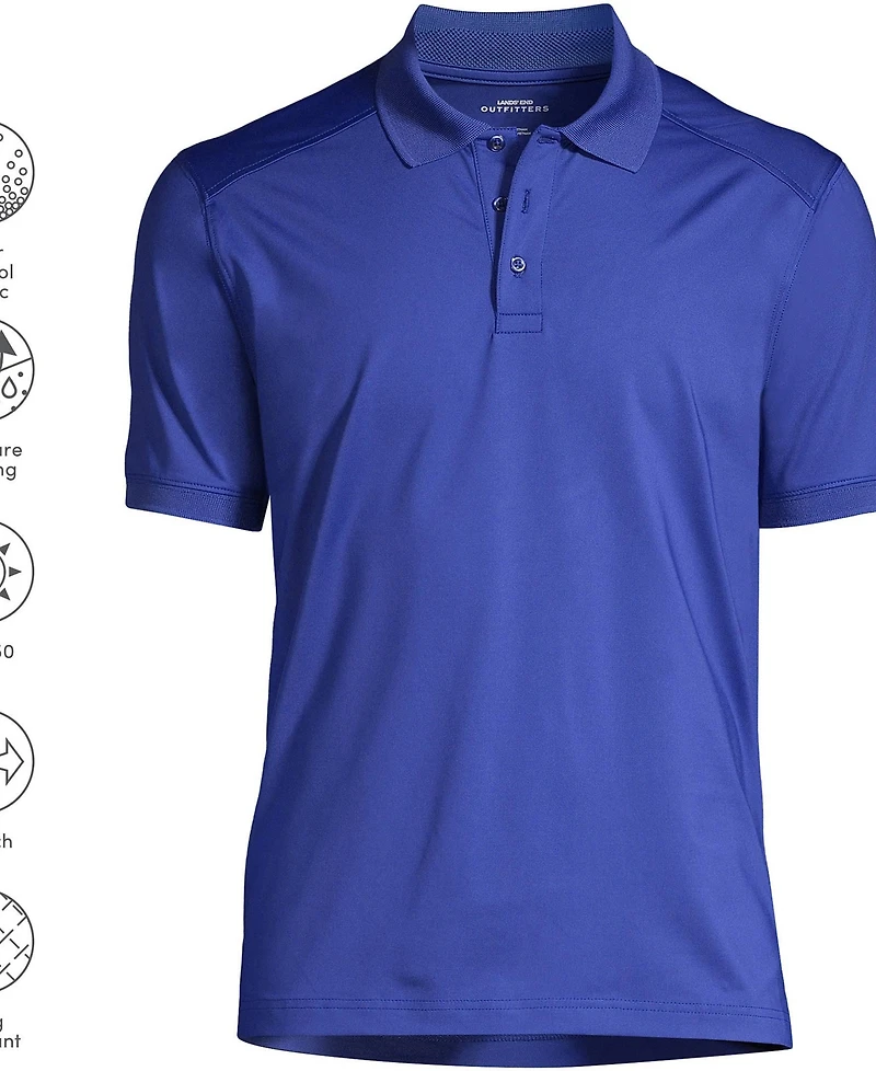Lands' End Men's Big Short Sleeve Rapid Dry Active Polo Shirt