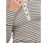 Free People Women's Lake Henley Striped Top