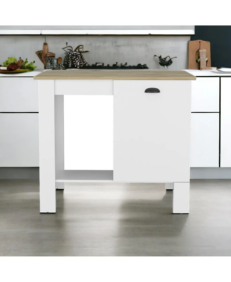 Slickblue Freestanding Kitchen Island Table with Ample Storage for Cooking Essentials