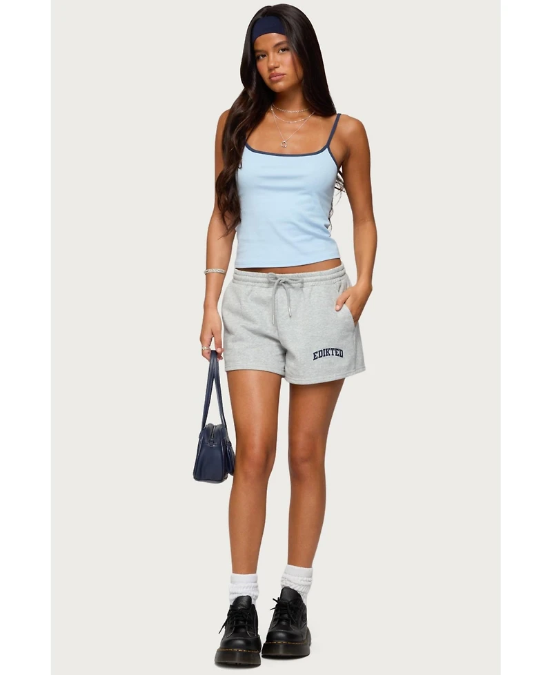Edikted Womens Off Duty Sweat Shorts