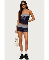 Edikted Women's 76 Stripey Fold Over Tube Top